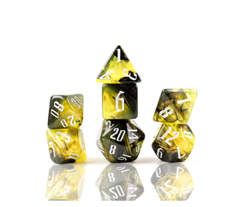 Sirius Dice Nebula Poison Black With Green 7-die Set