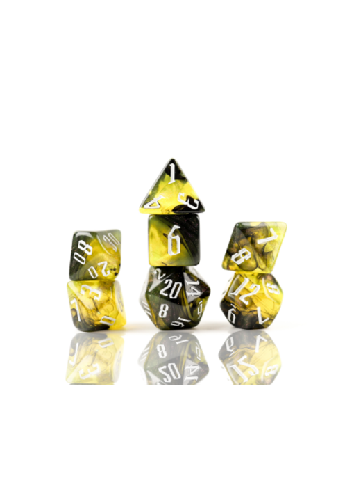 Sirius Dice Nebula Poison Black With Green 7-die Set