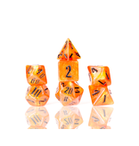 Sirius Dice Sirius Dice Nebula Fire Orange With Red 7-die Set
