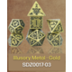 Sirius Dice Illusory Metal Gold 7-die Set