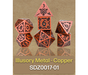 Sirius Dice Illusory Metal Copper 7-die Set