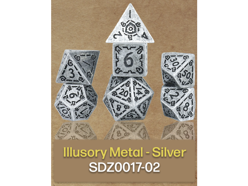 Sirius Dice Sirius Dice Illusory Metal Silver 7-die Set