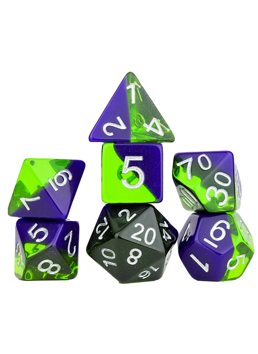 Sirius Dice Diagonal Slick Sea Glass 7-die Set