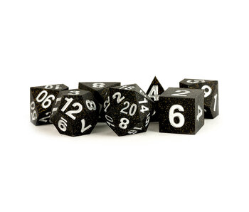 Silicone 7 Dice Set Rubber Gold Scatter 16mm