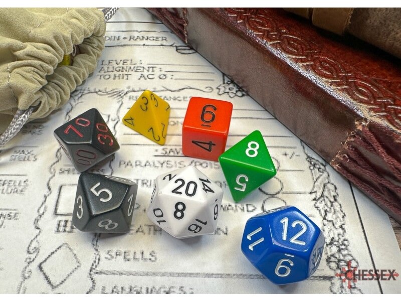 Sirius Dice Nostalgia Opaque Gm And Beginner Player 7-die Set