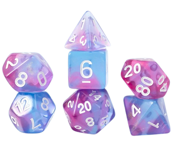 Sirius Dice Gaming Treasures Unearthed Opal 7- Die Set