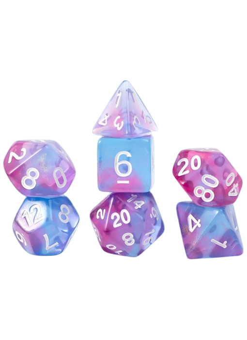 Sirius Dice Gaming Treasures Unearthed Opal 7- Die Set