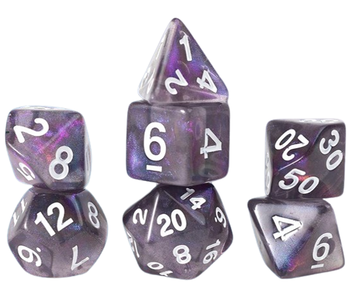Sirius Dice Gaming Treasures Unearthed Amethyst 7-die Set