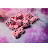 Chessex Opaque 36d6 Pastel Pink/black 12mm