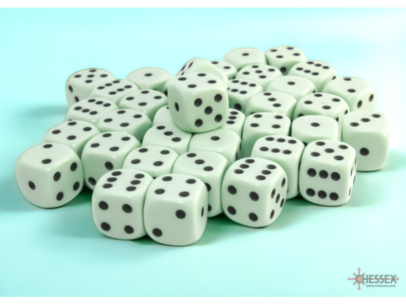 Chessex Opaque 36d6 Pastel Green/black 12mm