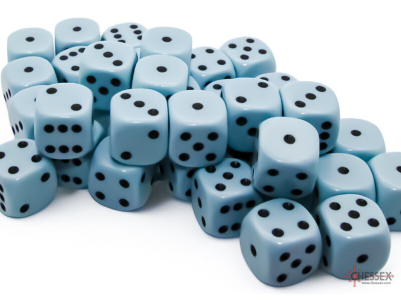 Chessex Opaque 36d6 Pastel Blue/black 12mm