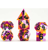 Silicone 7 Dice Set Sharp Edge Pride Lesbian