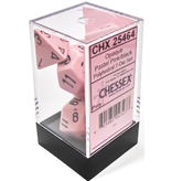 Chessex Opaque 7-die Set Polyhedral Pastel Pink/black