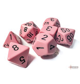 Chessex Opaque 7-die Set Polyhedral Pastel Pink/black