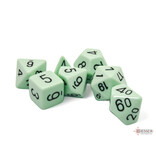Chessex Opaque 7-die Set Polyhedral Pastel Green/black