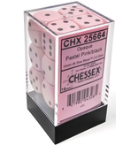 Chessex Opaque 12d6 Pastel Pink/black 16mm