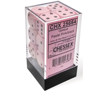 Opaque 12d6 Pastel Pink/black 16mm