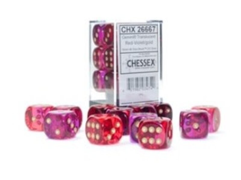 Chessex Gemini 12d6 Translucent Red-violet/gold 16mm