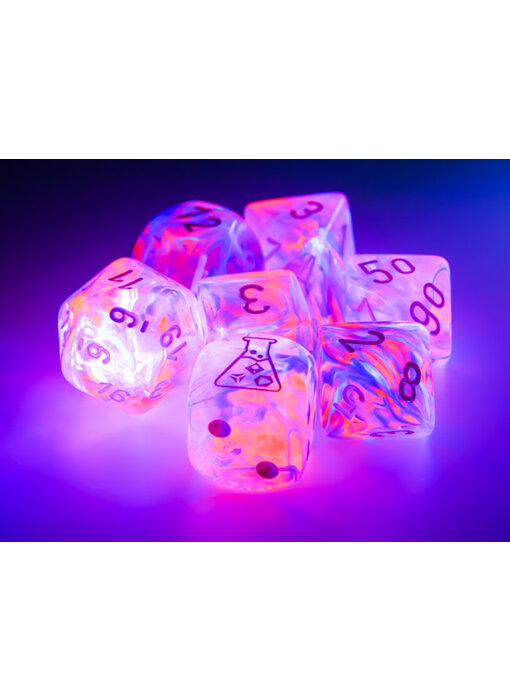 Nebula 7-die Set Black Light Special/white W/bonus