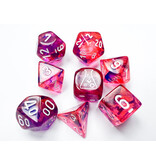 Chessex Nebula 7-die Set Black Light Special/white W/bonus