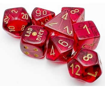 Translucent 7-die Set Crimson/gold