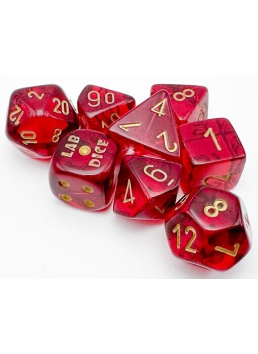 Translucent 7-die Set Crimson/gold