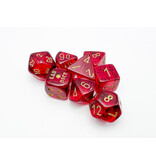 Chessex Translucent 7-die Set Crimson/gold