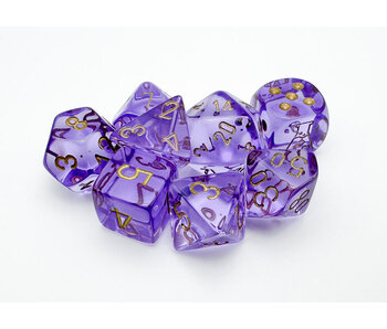 Translucent 7-die Set Lavender/gold