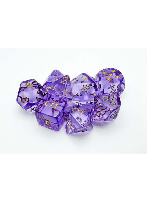Translucent 7-die Set Lavender/gold