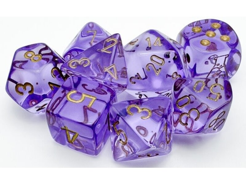 Chessex Translucent 7-die Set Lavender/gold