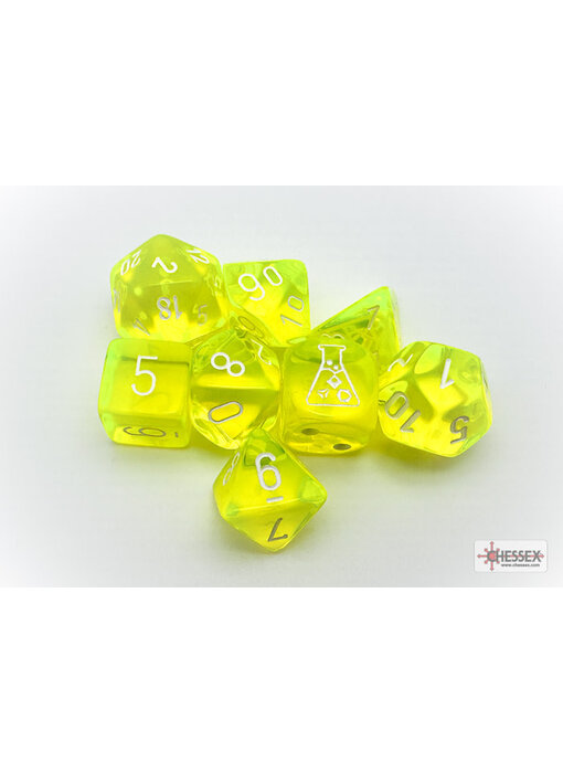 Translucent 7-die Set Neon Yellow/white