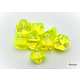 Translucent 7-die Set Neon Yellow/white