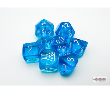Translucent 7-die Set Tropical Blue/white