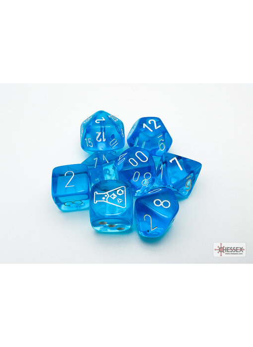 Translucent 7-die Set Tropical Blue/white