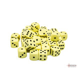 Chessex Opaque 36d6 Pastel Yellow/black 12mm