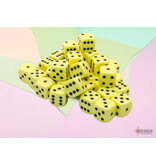 Chessex Opaque 36d6 Pastel Yellow/black 12mm