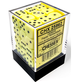 Chessex Opaque 36d6 Pastel Yellow/black 12mm