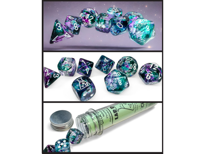 Chessex Nebula 7-die Set Polyhedral Fluorite/white