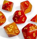 Chessex Gemini 7-die Set Polyhedral Red/yellow Luminary