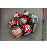Chessex Gemini 7-die Set Polyhedral Red- Steel/white