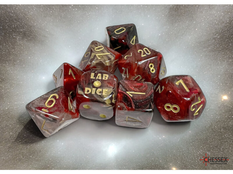 Chessex Borealis 7-die Set Polyhedral Cosmos/gold