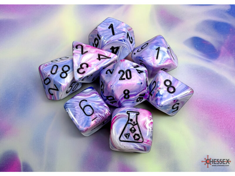 Chessex Festive 7-die Set Polyhedral Hydrangea/black