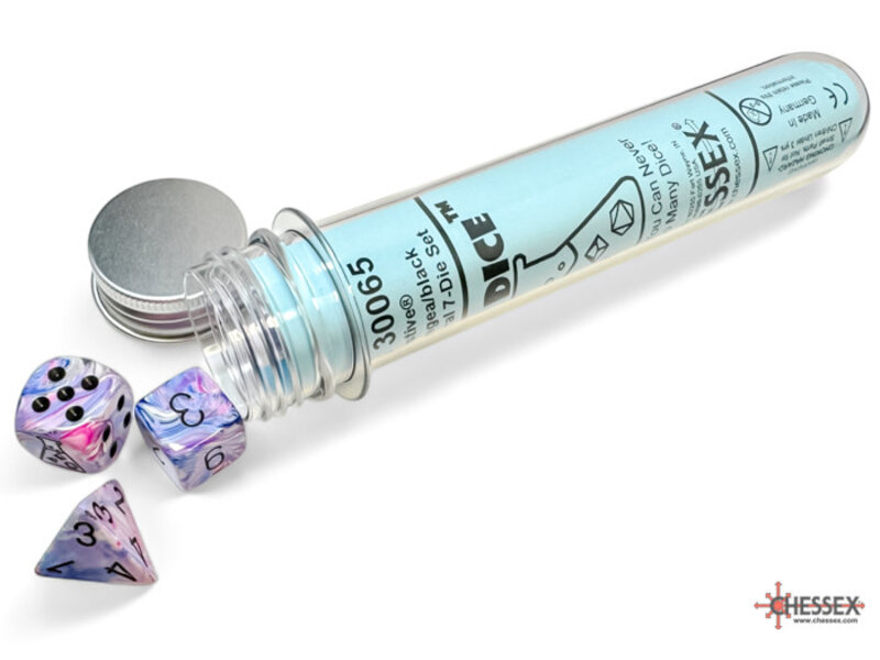 Chessex Festive 7-die Set Polyhedral Hydrangea/black