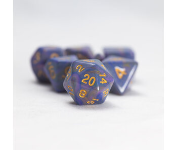 Sirius Dice Polyhedral Purple Unicorn 7-die Set