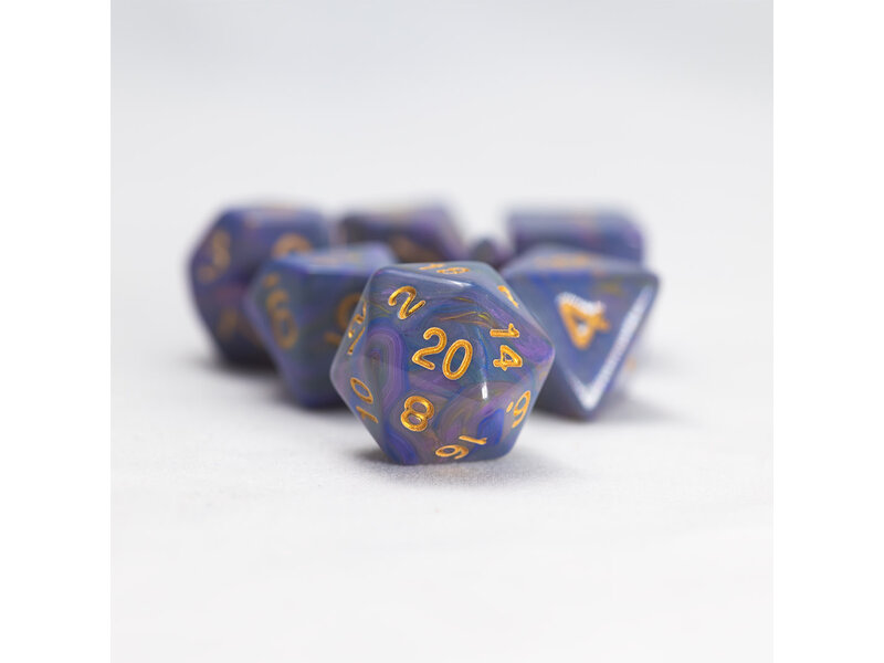 Sirius Dice Sirius Dice Polyhedral Purple Unicorn 7-die Set