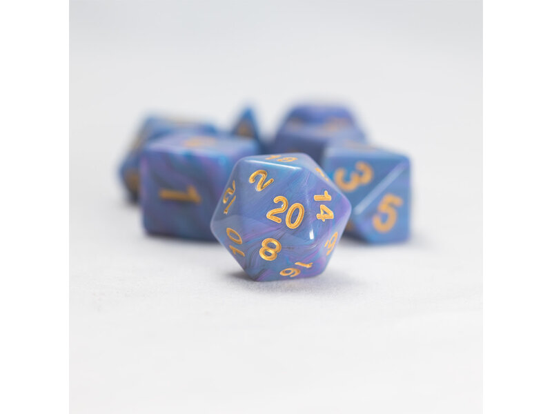 Sirius Dice Sirius Dice Polyhedral Blue Unicorn 7-die Set