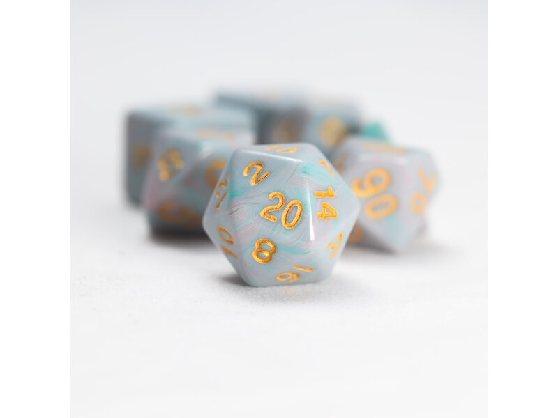 Sirius Dice Sirius Dice Polyhedral Teal Unicorn 7-die Set