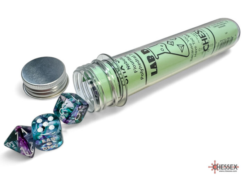 Chessex Nebula 7-die Set Polyhedral Fluorite/white