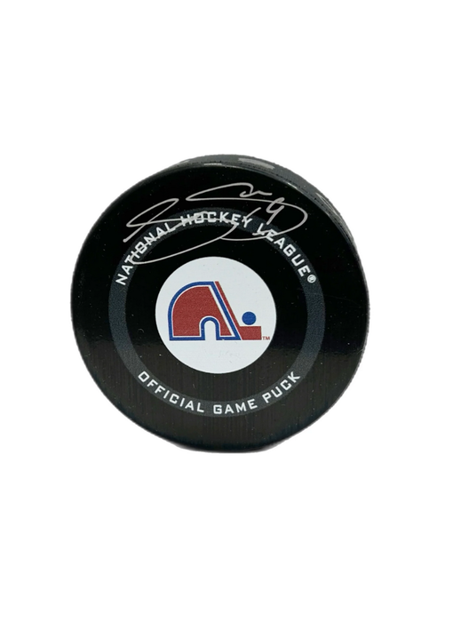 Joe Sakic Autographed Puck - Official Nordiques