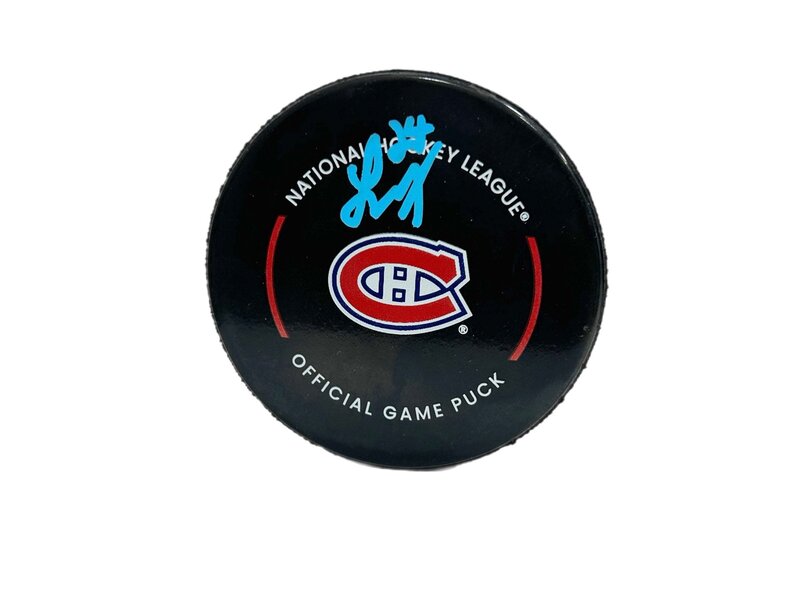 Logan Mailloux Autographed Puck - Official